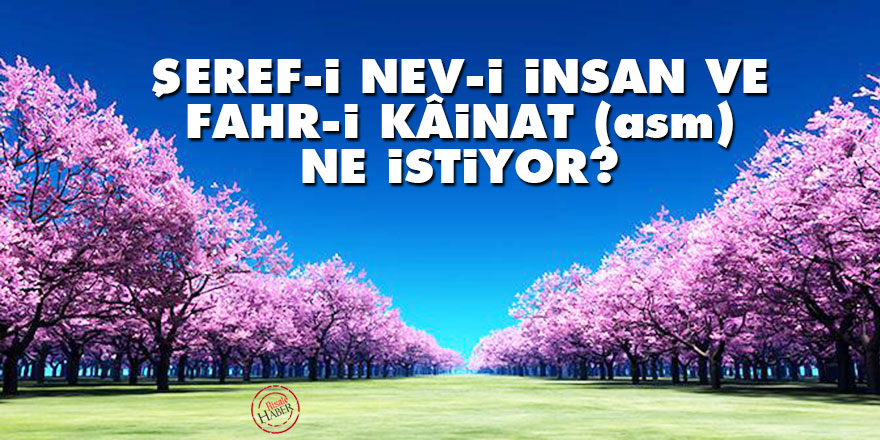 Bediüzzaman: Şeref-i nev-i insan ve fahr-i kâinat (asm) ne istiyor?