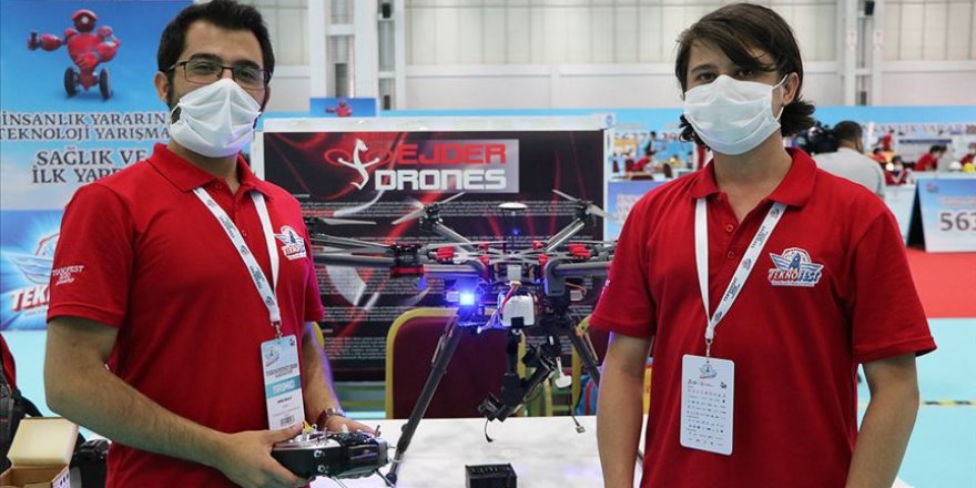 Asker çocuğu iki kardeş mayını havadan belirleyip imha edecek drone yaptı