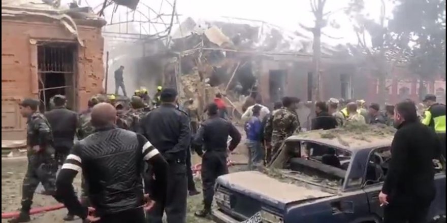 Ermenistan'ın, Azerbaycan'ın 2. büyük kenti Gence'ye düzenlediği bombalı saldırının görüntüleri ortaya çıktı