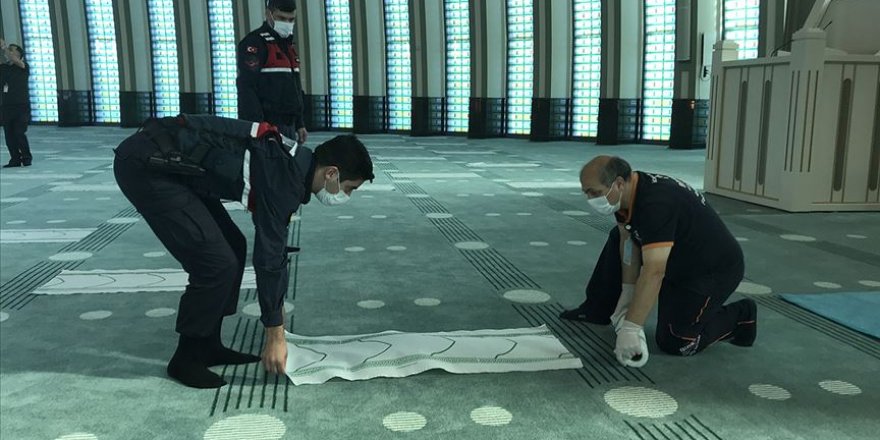 İstanbul Havalimanı Camisi'nde "Kovid-19" önlemleri denetimi