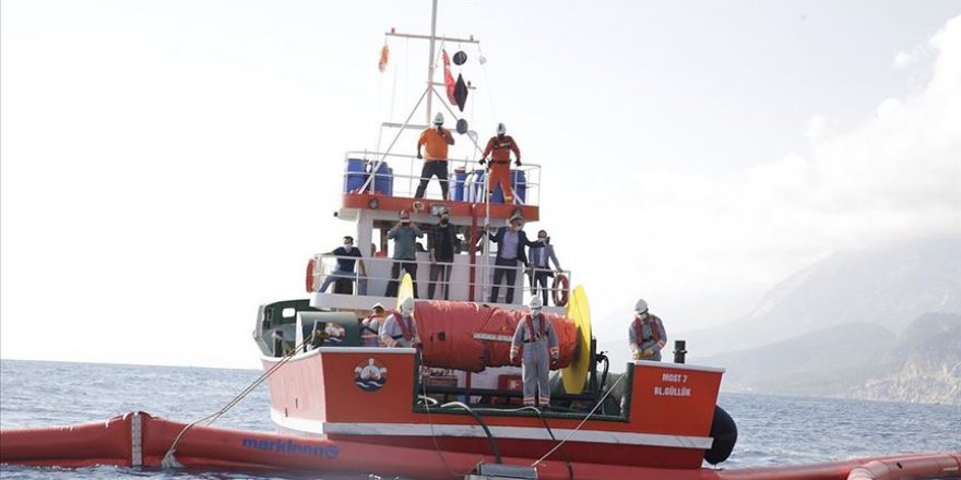 Antalya açıklarında deniz kirliliğiyle mücadele kapsamında tatbikat yapıldı