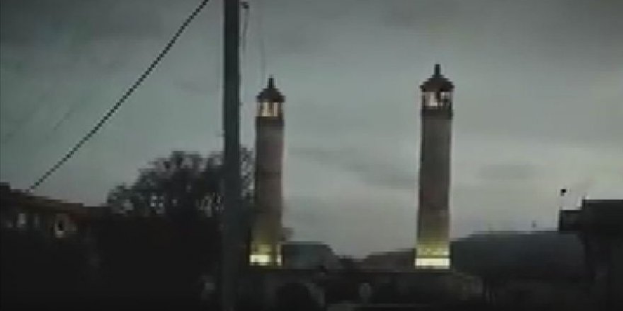 Şuşa'daki Yukarı Gövher Ağa Camisi'ne elektrik verildi