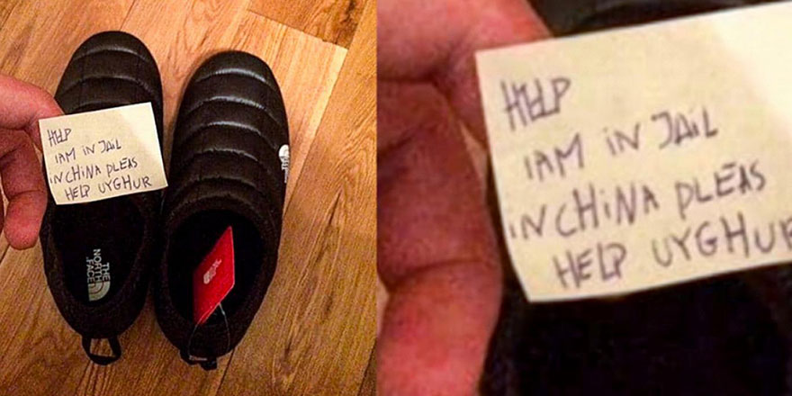 Terlikten çıkan mesaj: Çin'de hapisteyim, lütfen Uygurlara yardım edin