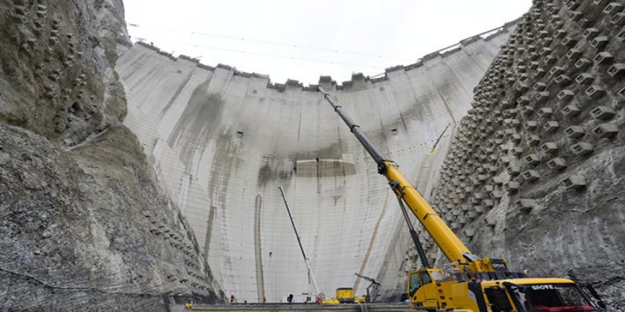 Yusufeli Barajı'nın tamamlanmasına 21 metre kaldı