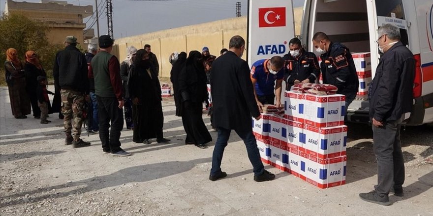 Rasulayn ve Tel Abyad'daki ihtiyaç sahiplerine gıda yardımı