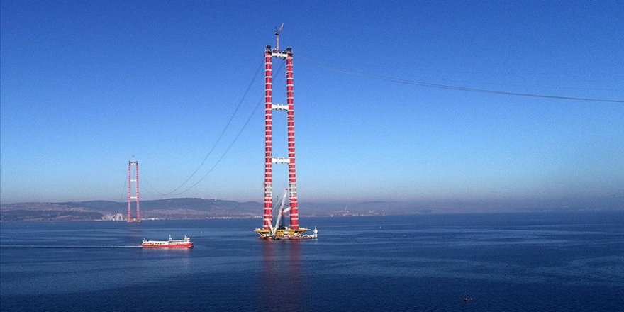 1915 Çanakkale Köprüsü'nün yüksekliği Eyfel Kulesi'ni geçti