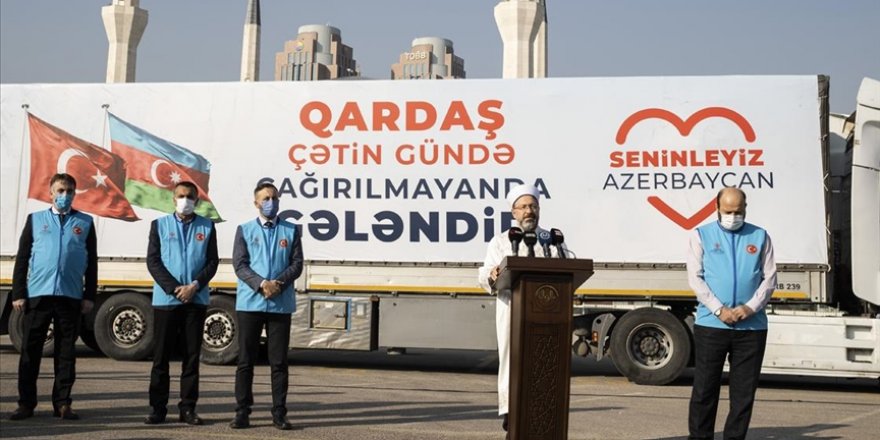 Türkiye Diyanet Vakfı, Azerbaycan'a 6 tır insani yardım gönderdi