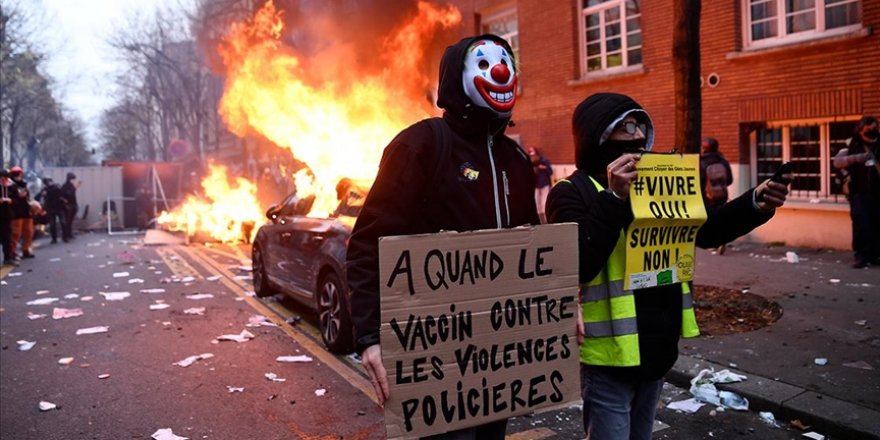 Fransa'da güvenlik tasarısı protestoları bugün de durmadı