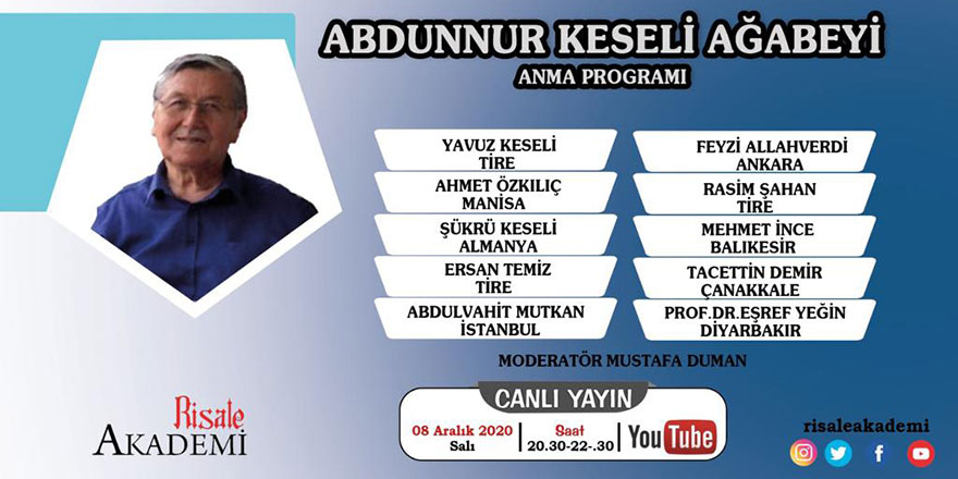 Abdunnur Keseli'yi anma programı