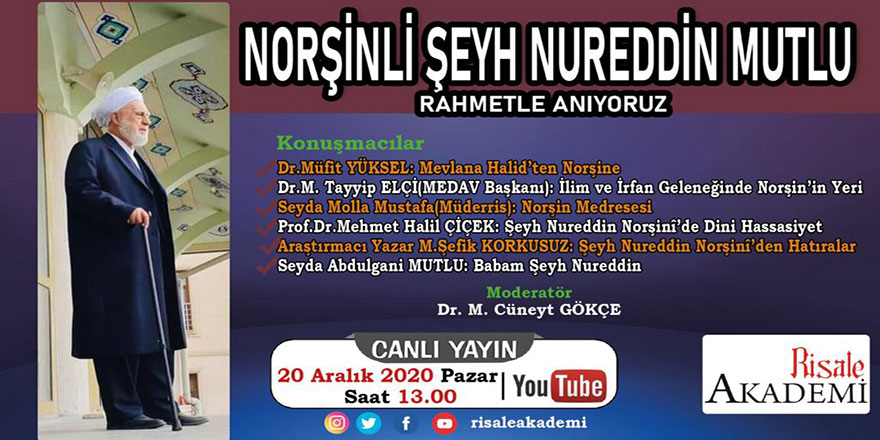 Norşinli Şeyh Nureddin Mutlu'yu anma programı