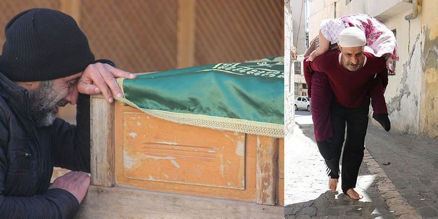 Evladın anneye vefası: 22 yıl annesine baktı, sırtında gezdirdi