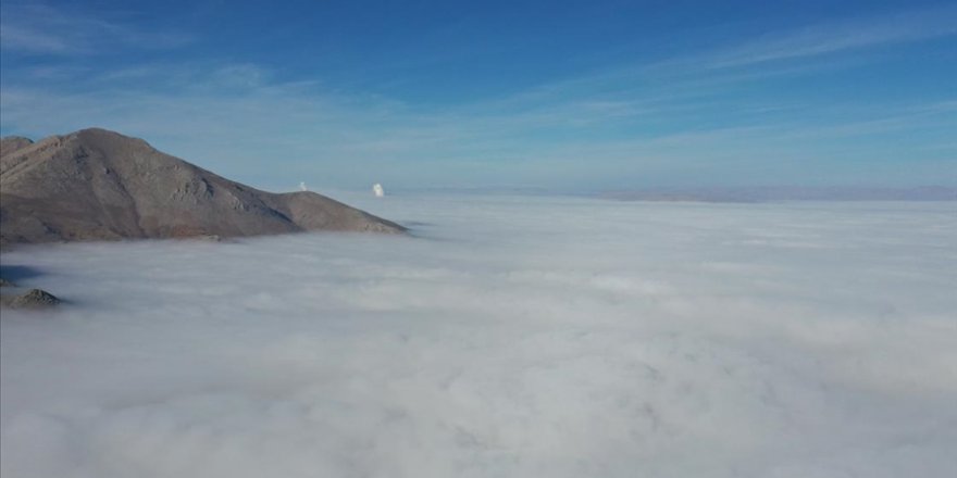 Kahramanmaraş'ta oluşan sis tabakasında görsel şölen