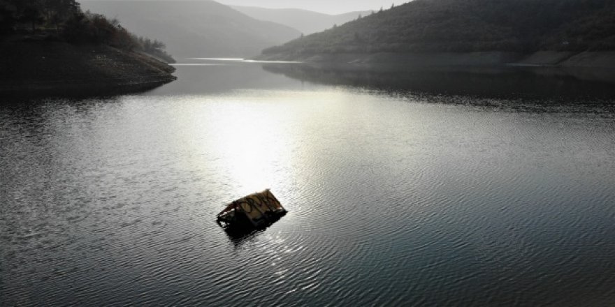 Göletin ortasına mini ev yapıp kuş cennetine çevirdiler