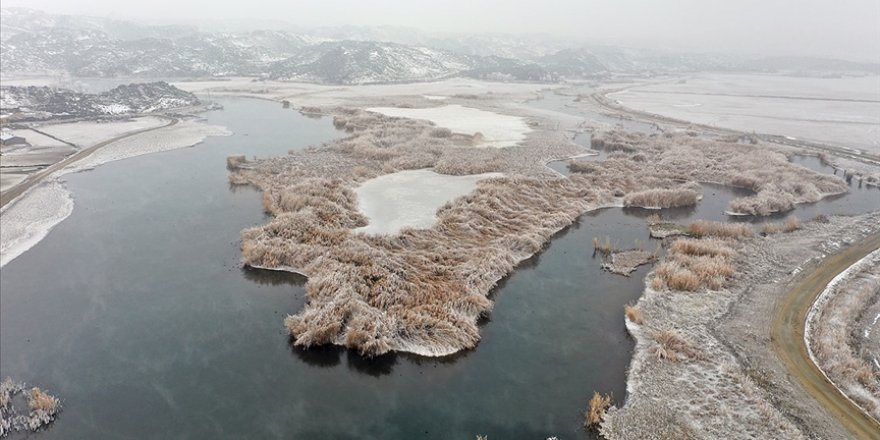 Ağrı Dağı Milli Parkı kış güzelliğiyle göz kamaştırıyor