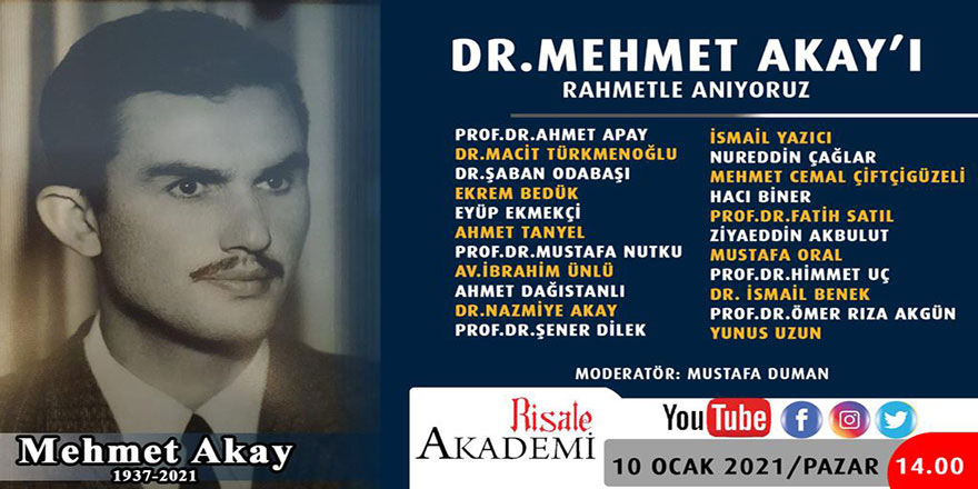 Doktor Mehmet Akay ağabeyi anma programı