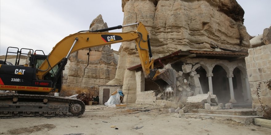 Kapadokya'da son 2 yılda 310 izinsiz yapının yıkımı gerçekleştirildi