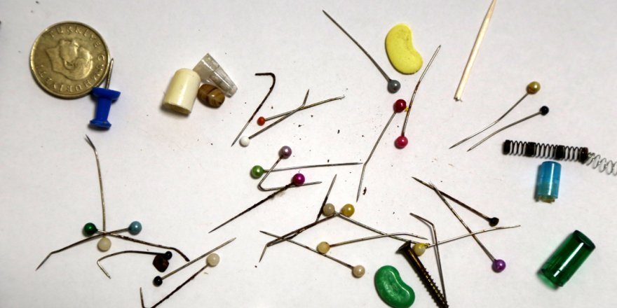 Göğüs cerrahının yanlışlıkla yutulan cisimlerden oluşan koleksiyonunda toplu iğneler başı çekiyor