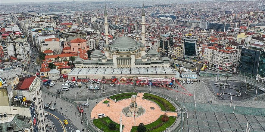 Taksim Meydanı'nda inşaatı süren camide sona yaklaşıldı