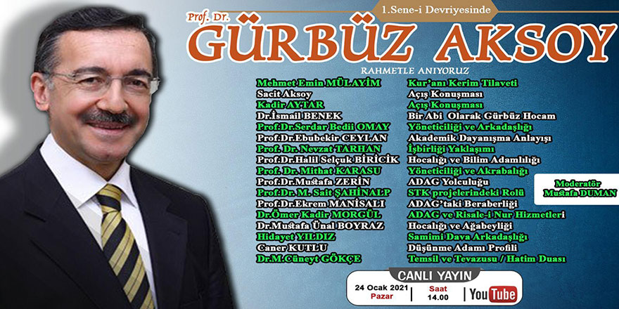 Prof. Dr. Gürbüz Aksoy'u anma program