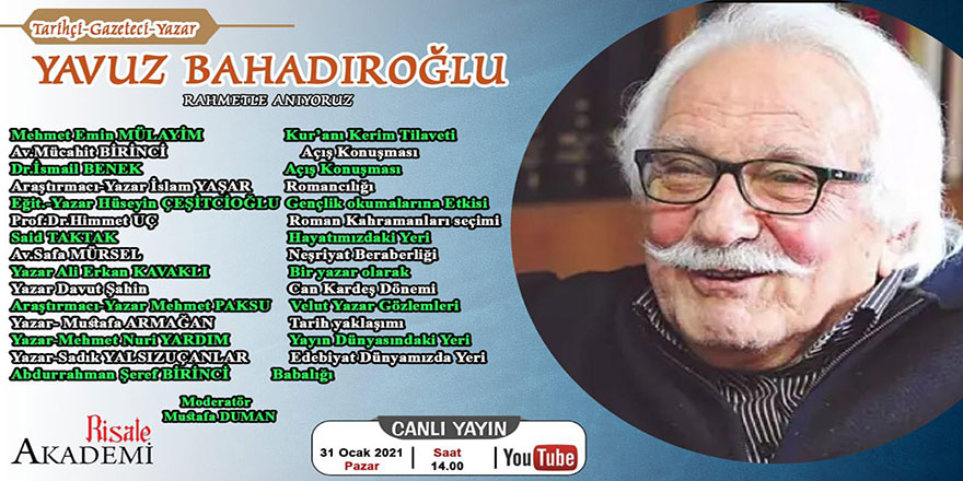 Yavuz Bahadıroğlu'nu anma programı