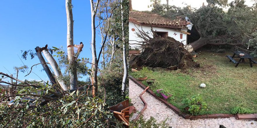 KKTC'yi fırtına vurdu