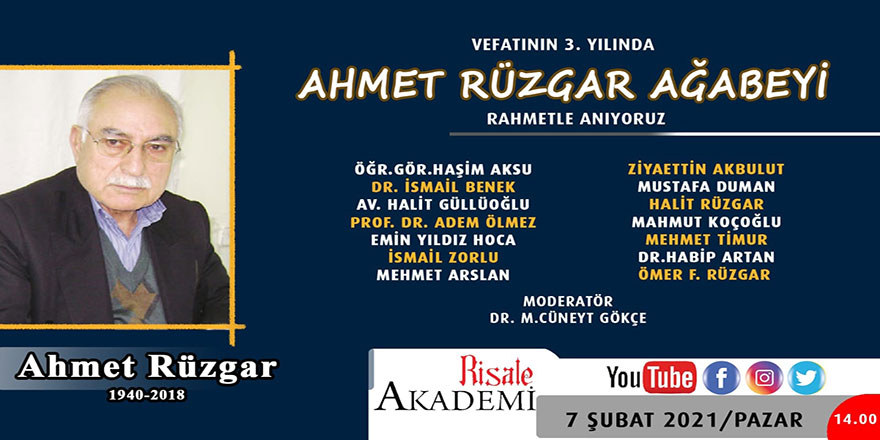 Ahmet Rüzgar ağabeyi anma programı