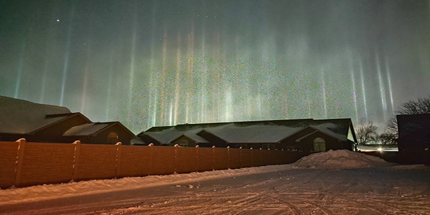 Nadir görülen ‘ışık sütunları’ fotoğraflandı