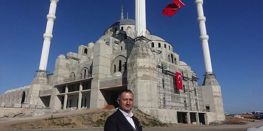 Trabzon'da aynı anda 10 bin kişinin ibadet edebileceği caminin kaba inşaatı tamam