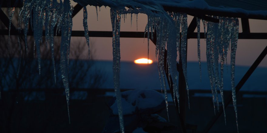 Ağrı'da gün batımı güzel görsel oluşturdu
