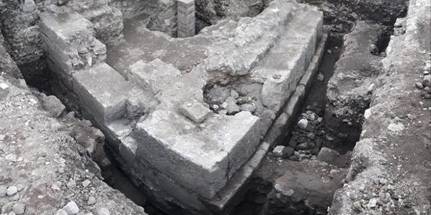 Trabzon'da otopark projesinin çalışmalarında tarihi doku gün yüzüne çıktı