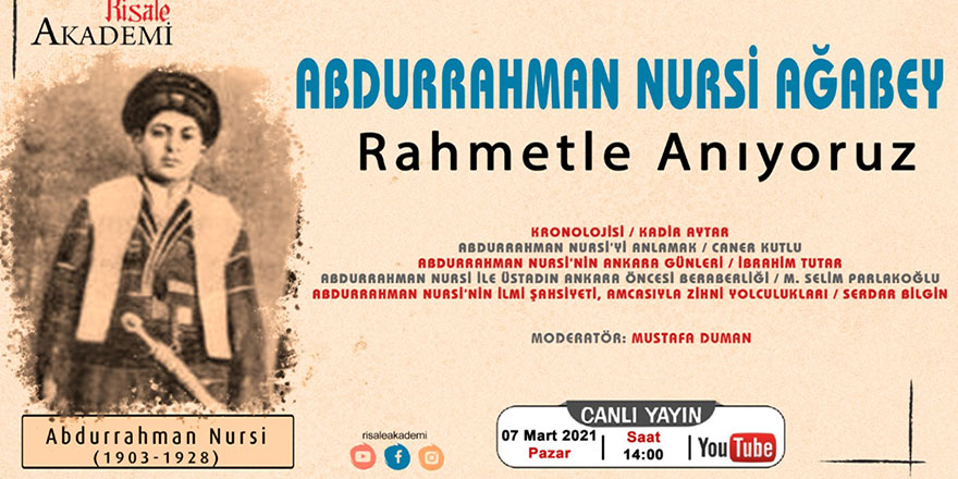 Abdurrahman Nursi'yi anma programı