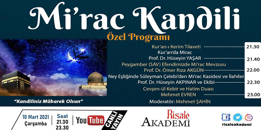Miraç Kandili Özel programı