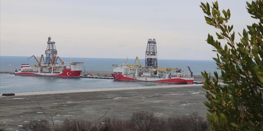 Fatih ve Kanuni gemileri, yeni sondaj için hazırlıklarını sürdürüyor