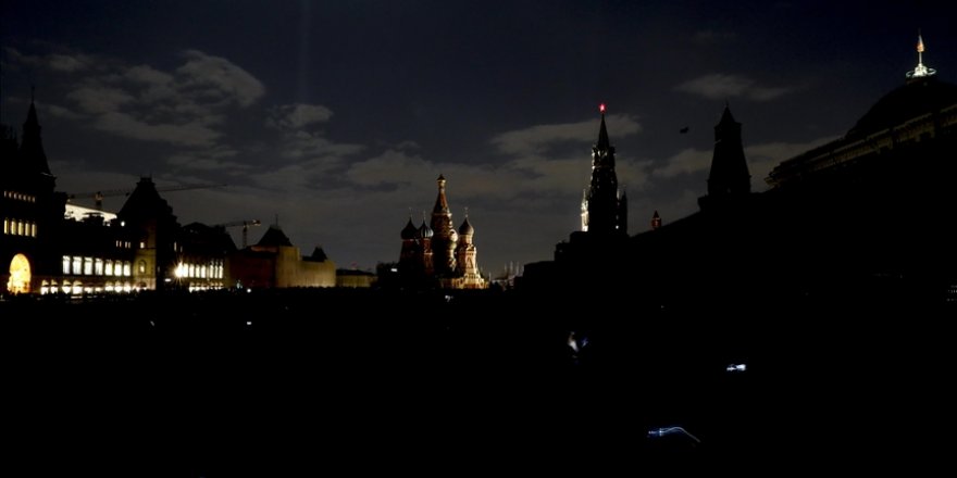 Rusya'nın başkenti Moskova'da "Dünya Saati" etkinliği düzenlendi.