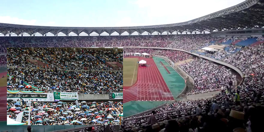 Kur'an-ı Kerim yarışması için stadyuma akın ettiler