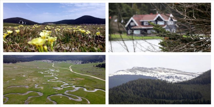 'Tabiatın kalbi' Bolu'da iki mevsim bir arada yaşanıyor