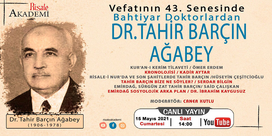 Dr. Tahir Barçın'ı anma programı