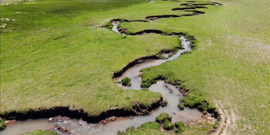 Ağrı'nın volkanik platoları üzerinde oluşan menderesler bölgeye ayrı bir güzellik katıyor
