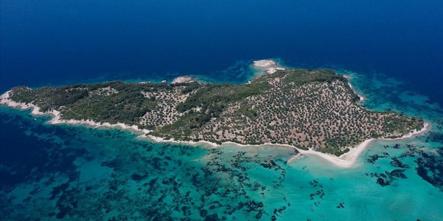 'Kesin korunacak hassas alan' ilan edilen Dikili'deki adalar bölgesi doğal güzellikleriyle dikkati çekiyor