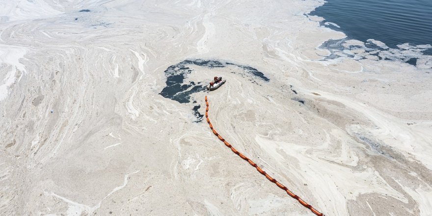 Caddebostan Sahili'nde müsilaj temizliğine başlandı