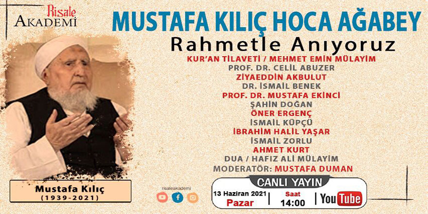 Mustafa Kılıç (Hoca abi) anma programı 