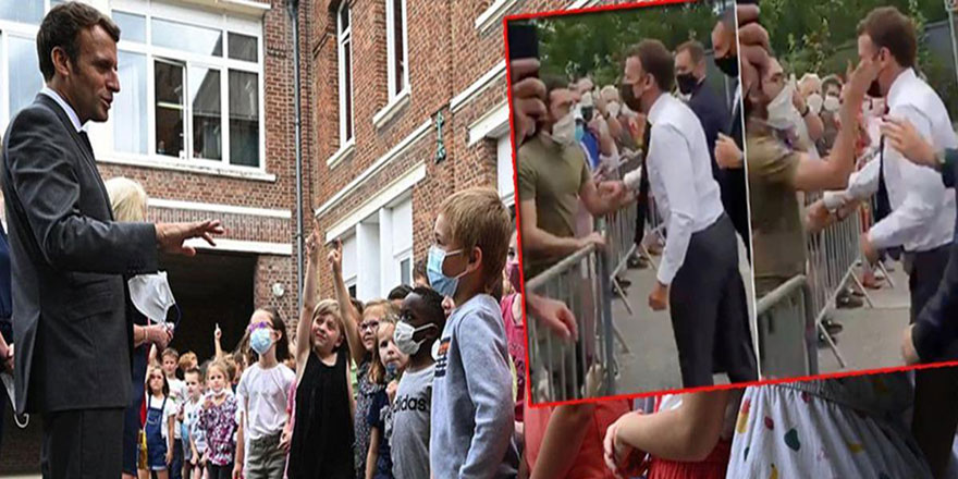 İlkokul öğrencisi Macron'a sordu: Yediğin tokat nasıldı?