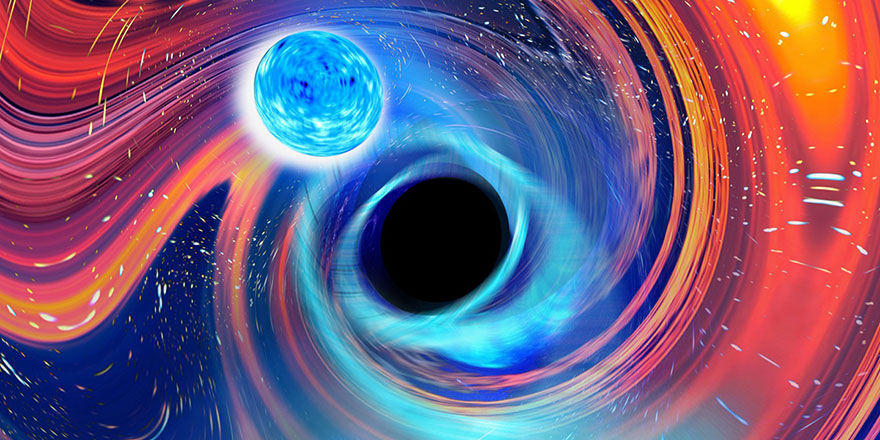 Nötron yıldızını yutan kara delik gözlemlendi