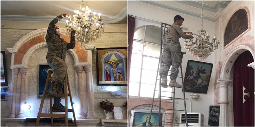 TSK, Rasulayn'daki Martuma Süryani Ortodoks Kilisesi'ni onardı