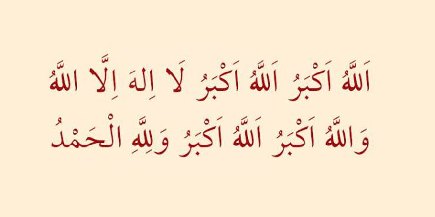 Teşrik tekbirlerini unutmayalım inşallah