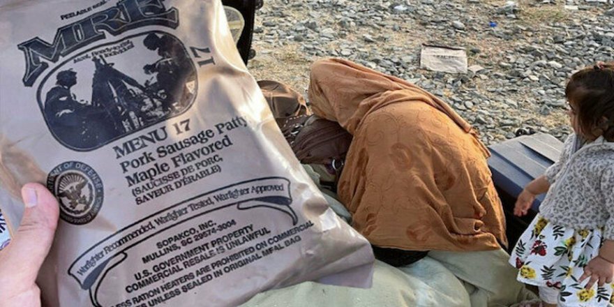 ABD askerleri Afganlılara domuz eti dağıttı