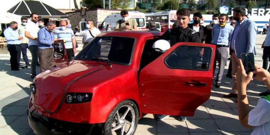Erzurum'da İmam Hatip Lisesi öğrencileri elektrikli araç üretti
