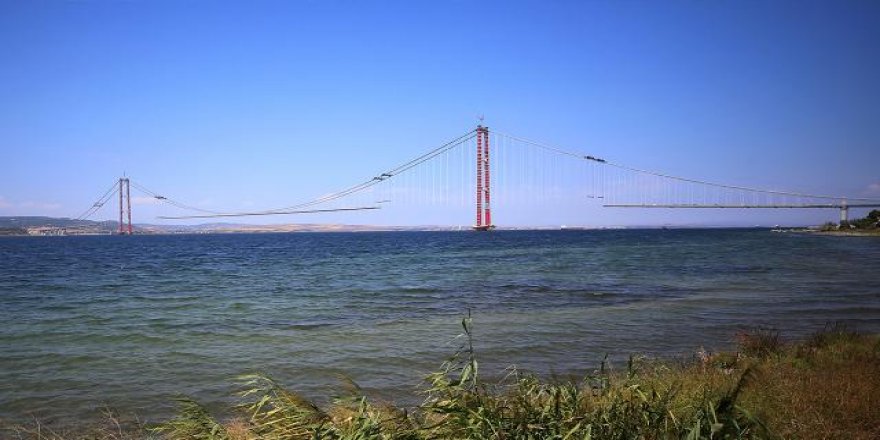 1915 Çanakkale Köprüsü'nde geçiş yolunun yarısından fazlası hazır