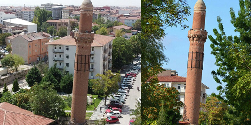 Aksaray'da Pisa kulesi gibi 'eğri minare' araştırması başlatıldı