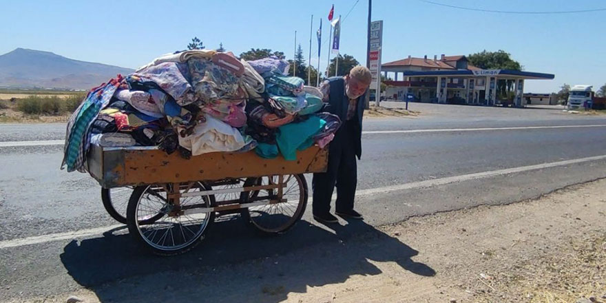 Maşallah! 88 yaşındaki çerçi amca, her gün kilometrelerce yol gidiyor